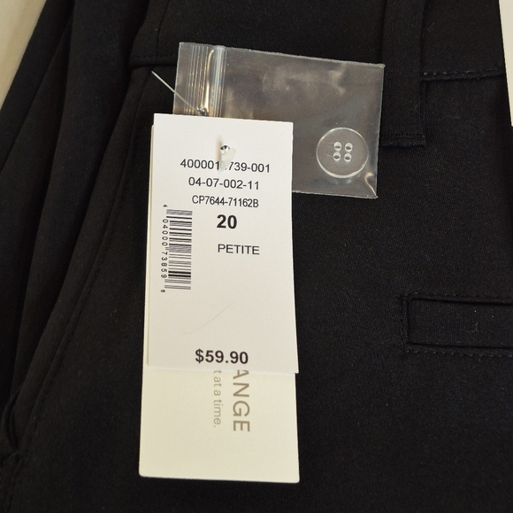 NWT Cleo Petites Kathryn Black Straight Leg Dress Pants Size 20 Petite High Rise - Picture 5 of 7